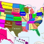 Штаты США на карте