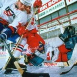 Хоккейный матч между США и Канадой